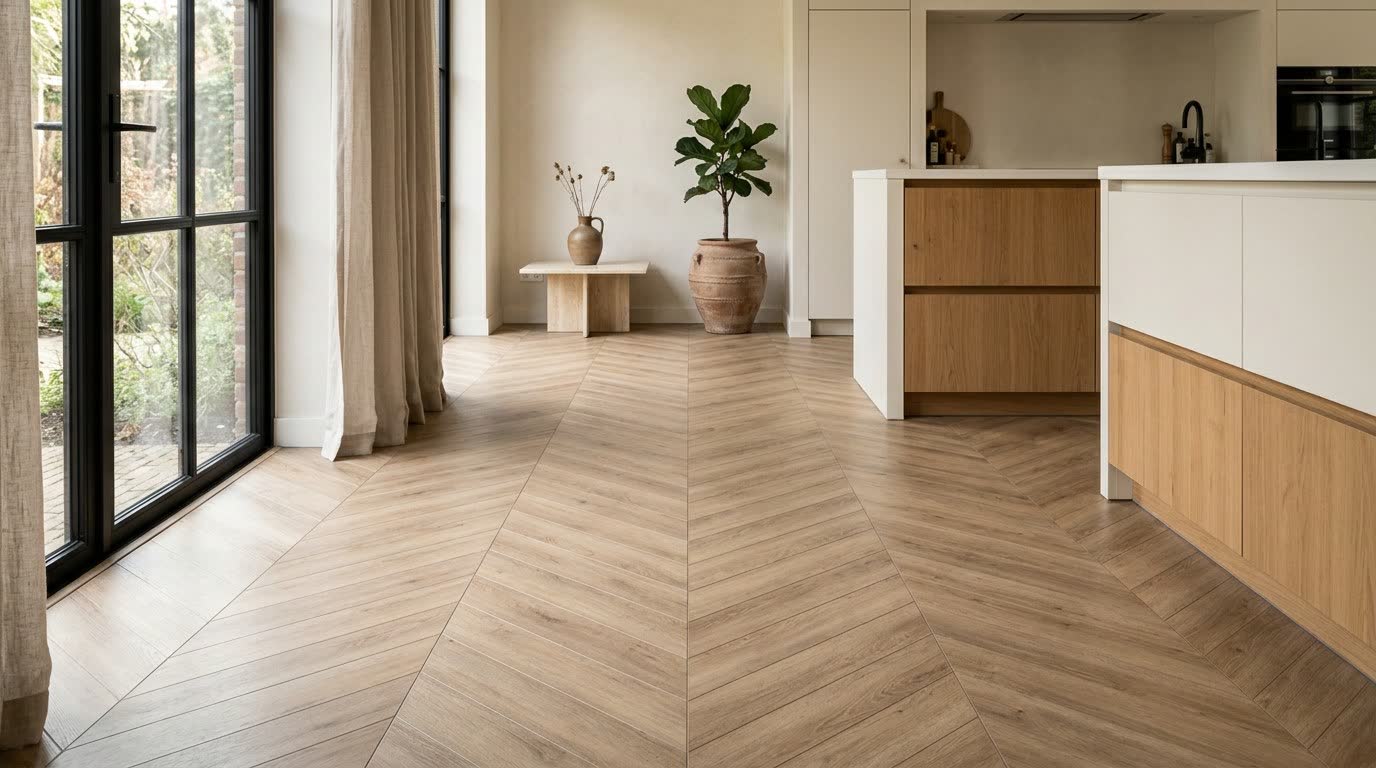 Hongaarse punt PVC, compleet gelegd door Concept Vloeren