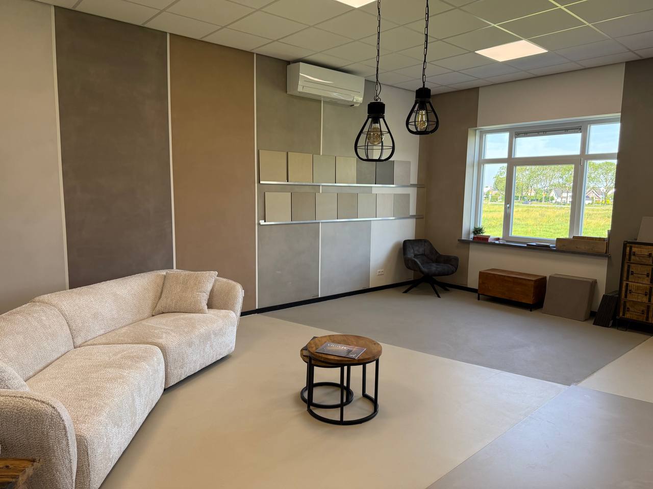 Interieur van onze showroom