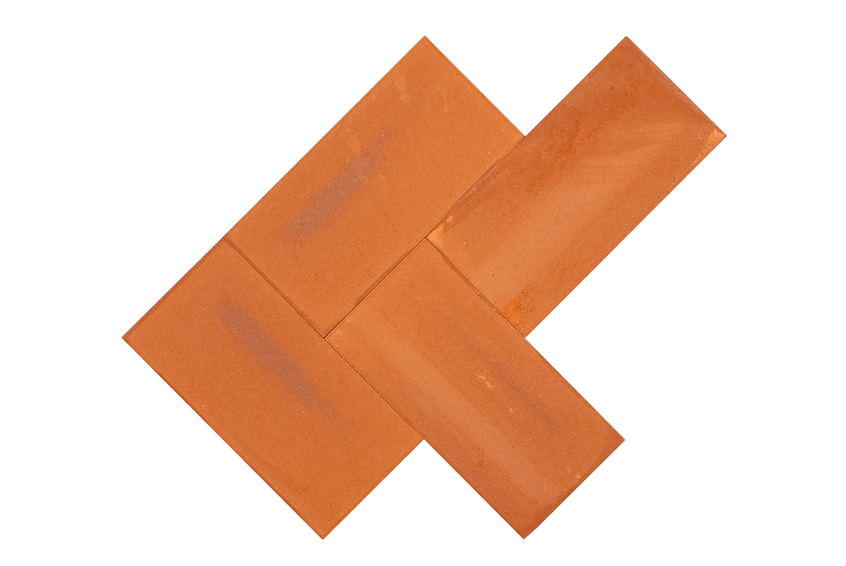 Floer Terracotta Roja Tegel – Visgraat Robuust Machinaal — Floer